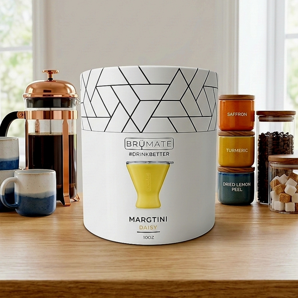 ​BrüMate Margtini 10oz Tumbler – Daisy (Yellow)